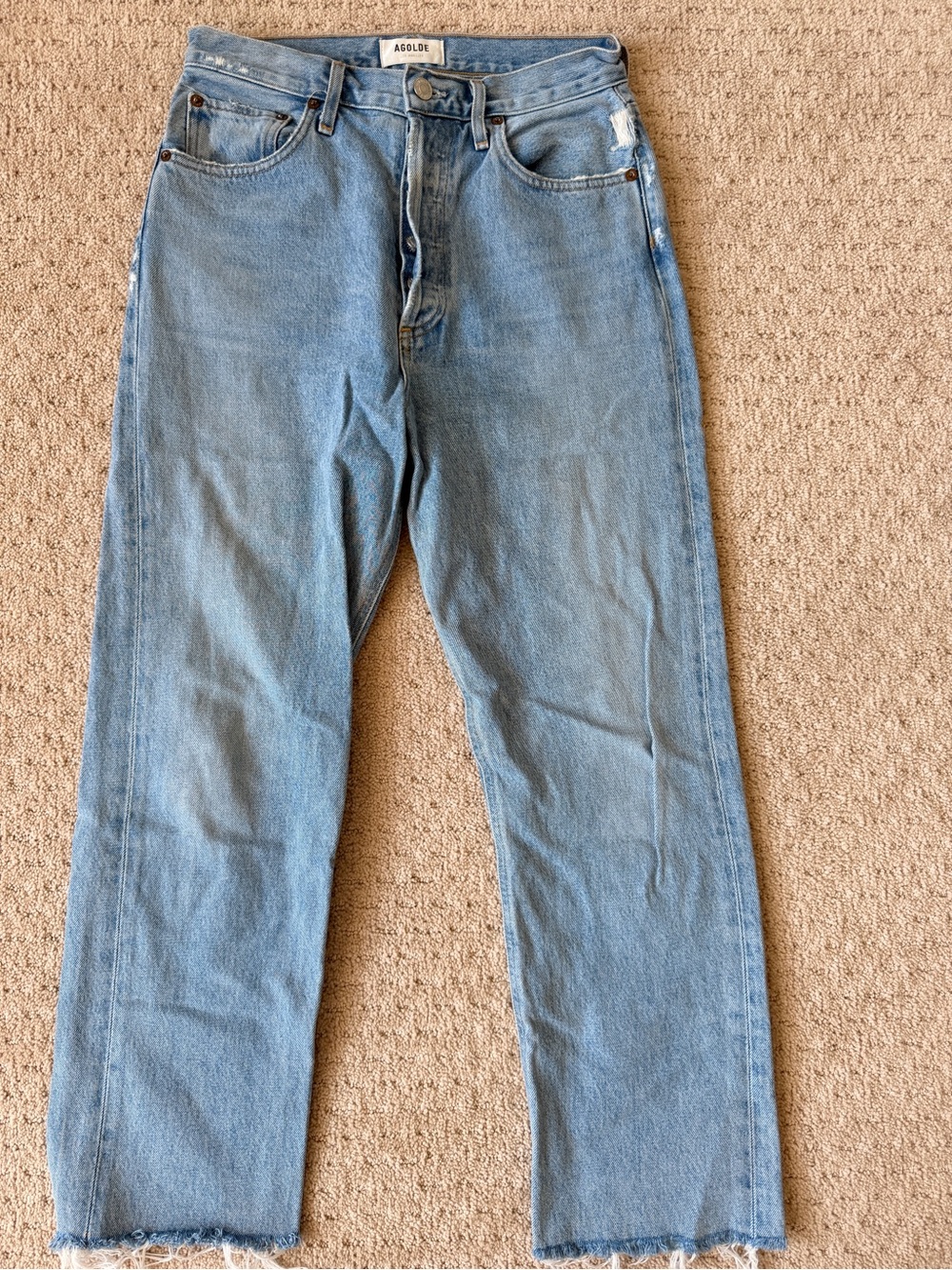 AGOLDE Light Blue Straight Jeans